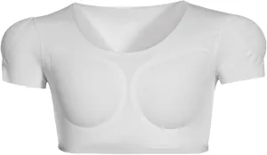 Invisible Men Fake Muscle Undershirt, Breathable False Chest Muscle Shirt, for Weddings Parties Daily Wear