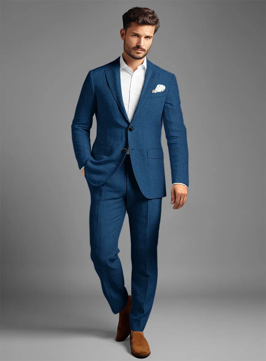 Italian Linen French Blue Suit