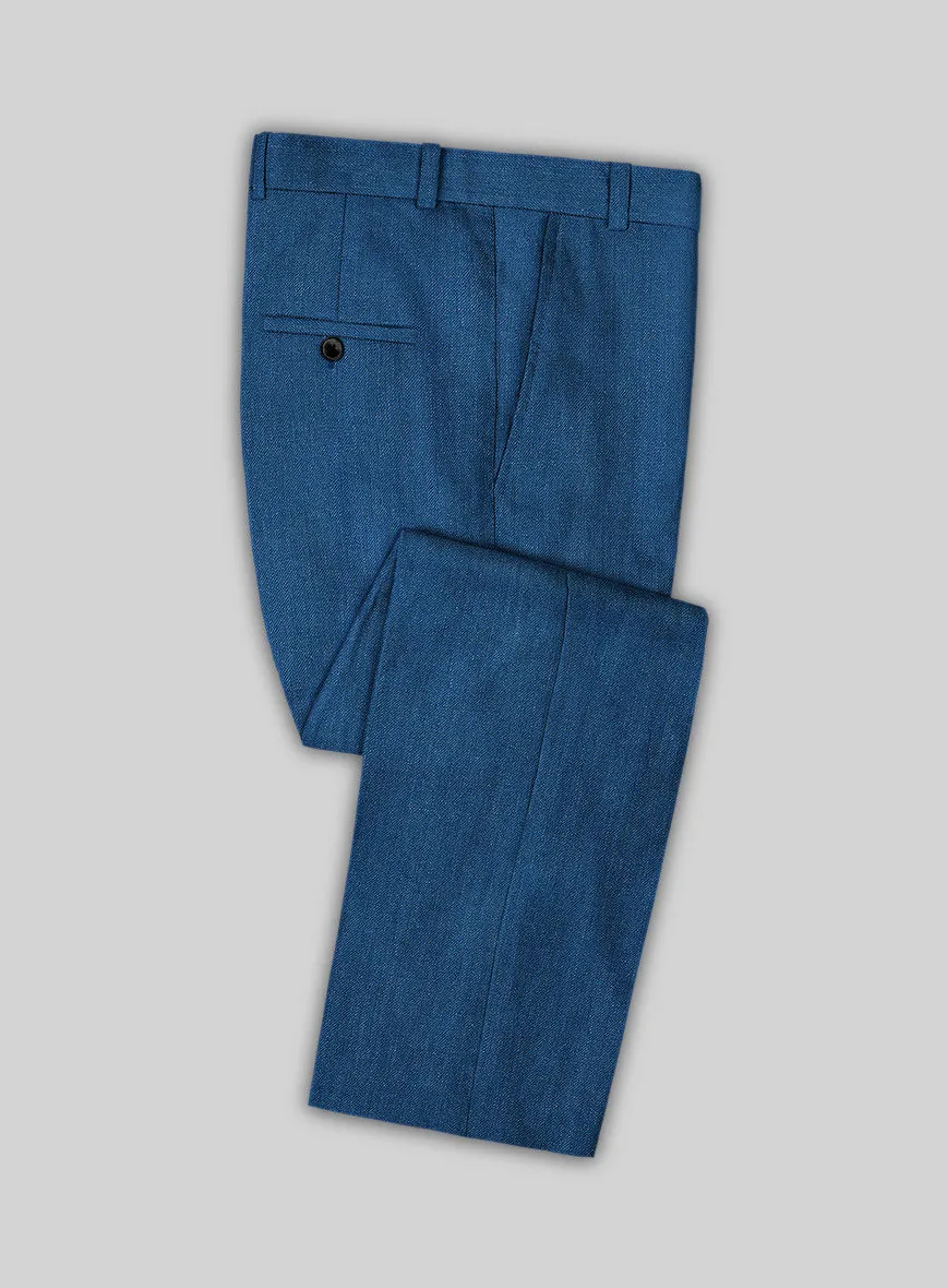 Italian Linen French Blue Suit