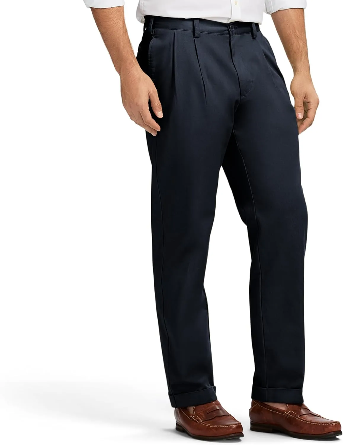 IZOD Men's American Chino Double Pleated Classic Fit Pant