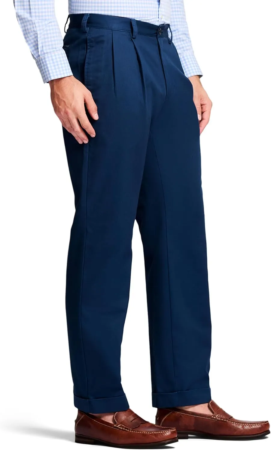 IZOD Men's American Chino Double Pleated Classic Fit Pant