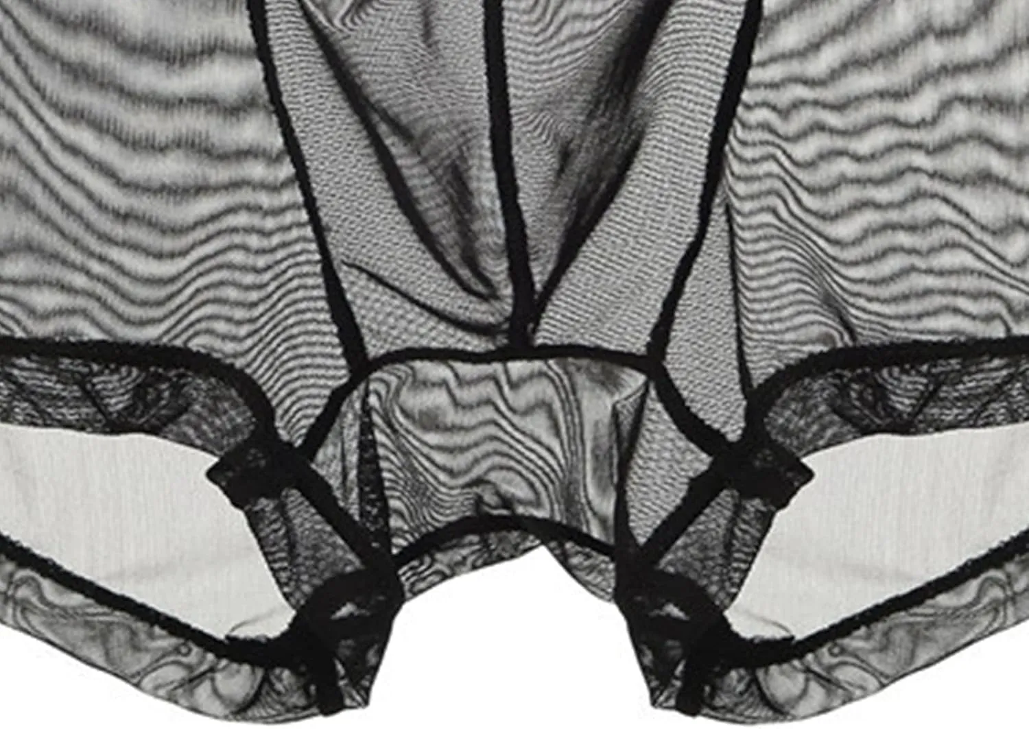 JEsilunmaMY Mens Mesh Mid Waist Boxer Briefs Solid Color Stretch Breathable Pouch Underwear See Through Thin Sexy Panties