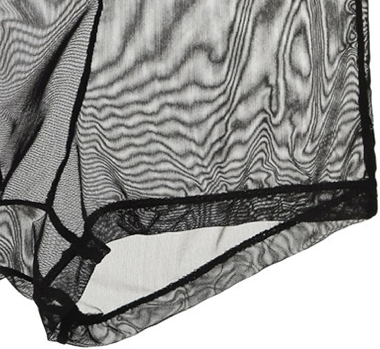 JEsilunmaMY Mens Mesh Mid Waist Boxer Briefs Solid Color Stretch Breathable Pouch Underwear See Through Thin Sexy Panties