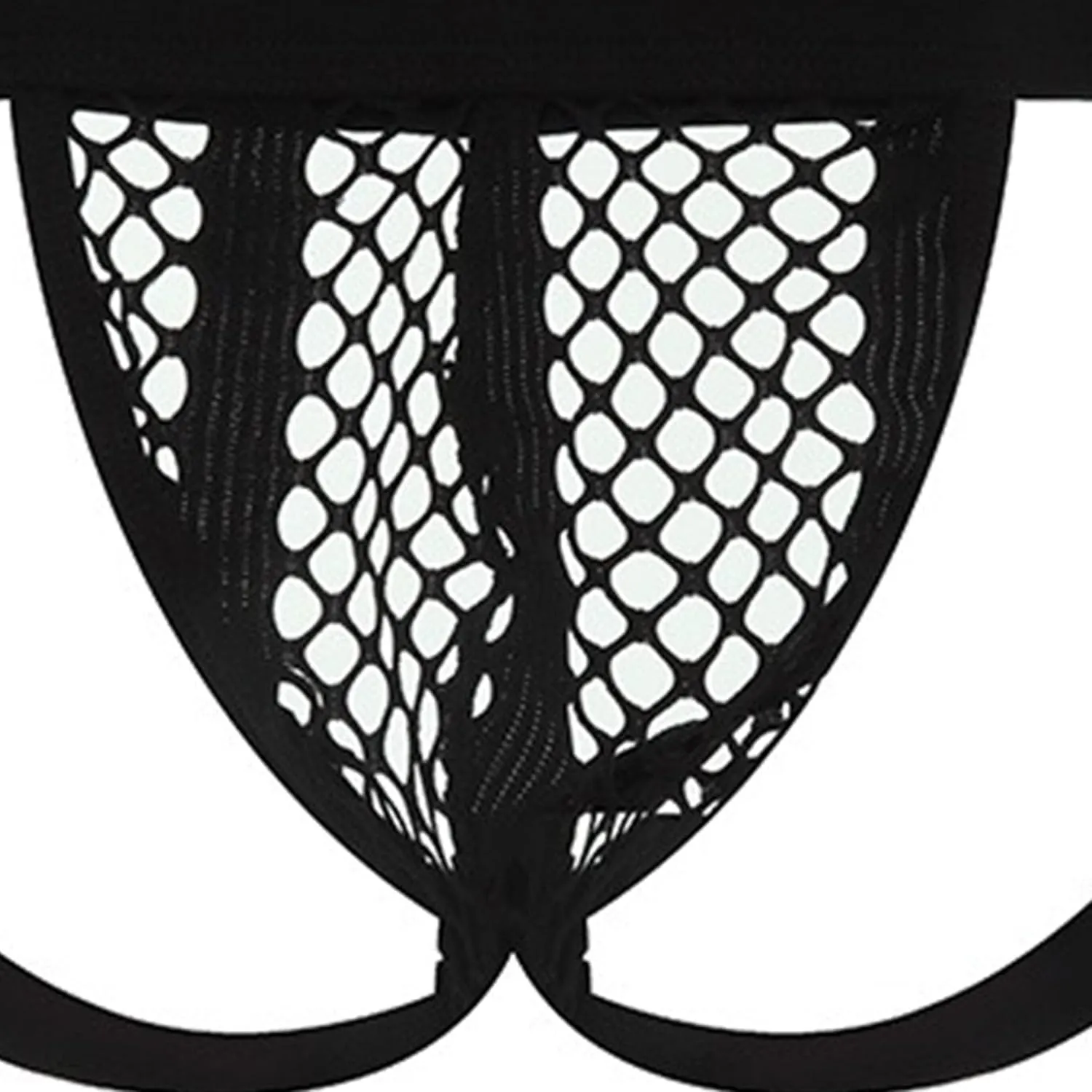 JEsilunmaMY Men's Mesh Thong Jockstrap See Through Briefs Bulge Bikini Underwear Hollow Out Breathable Athletic Supporters
