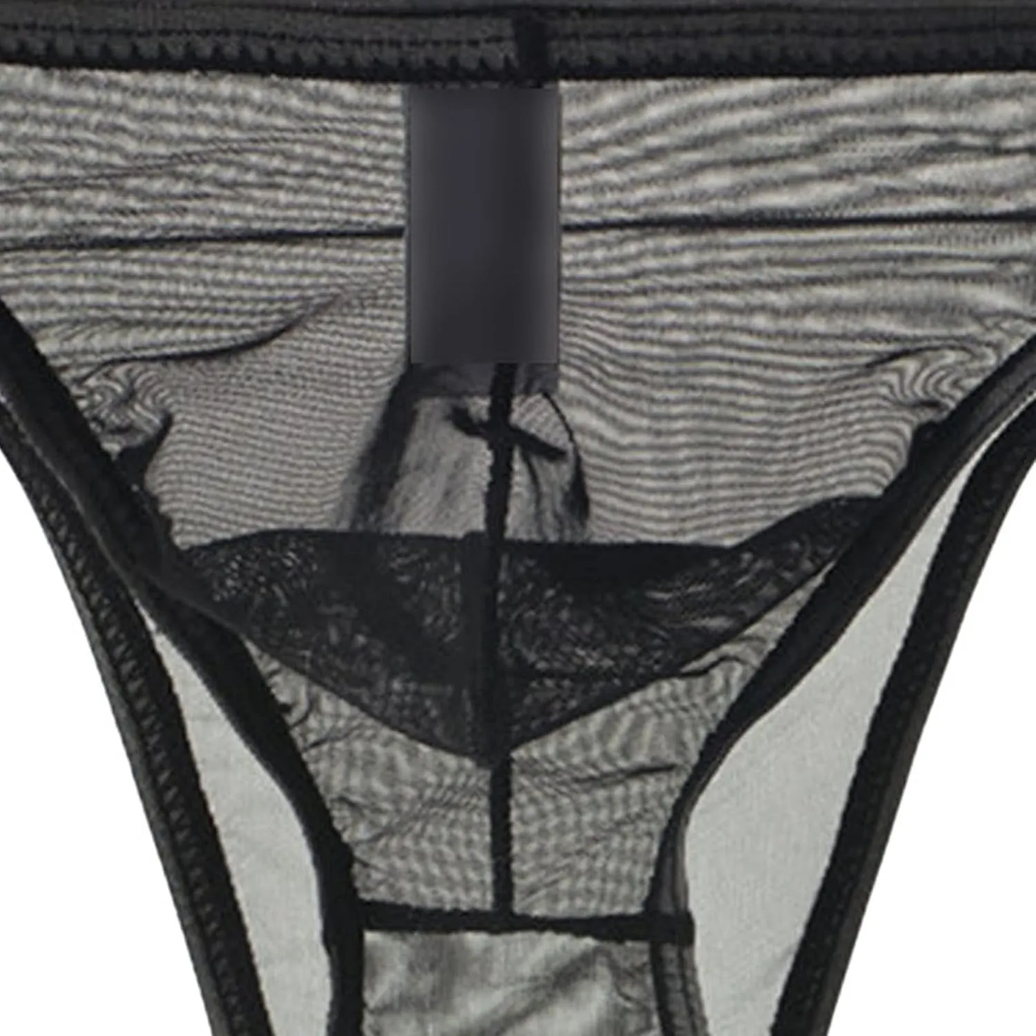 JEsilunmaMY Men's Mesh Transparent Bikini Briefs See Through Low Rise Underwear Solid Color Breathable Sheer Triangle Brief