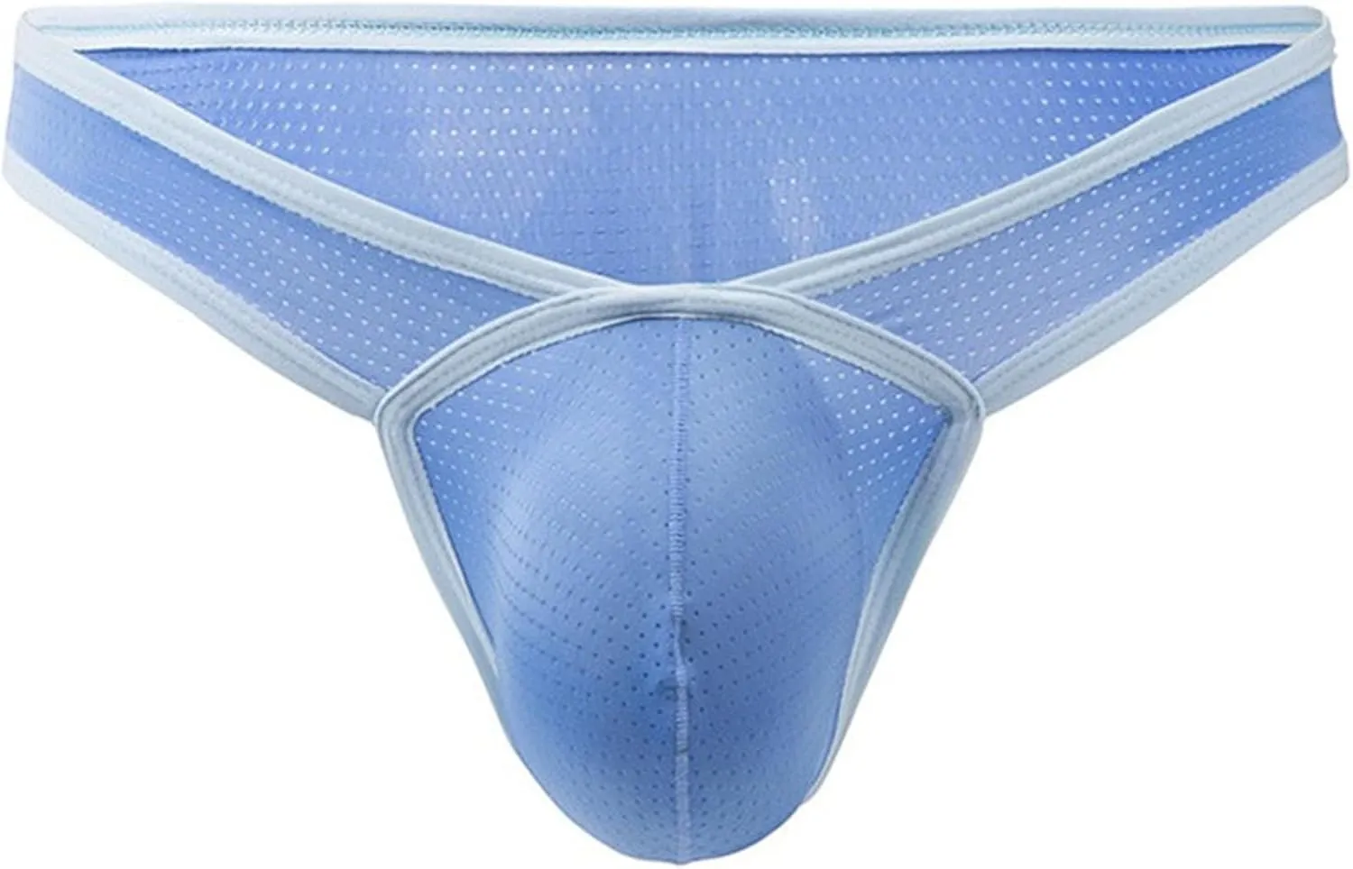 JEsilunmaMY Mens Sexy Mesh Jockstrap Thongs Low Waist Bulge Pouch Bikini Briefs Breathable T-Back G-String Underwear