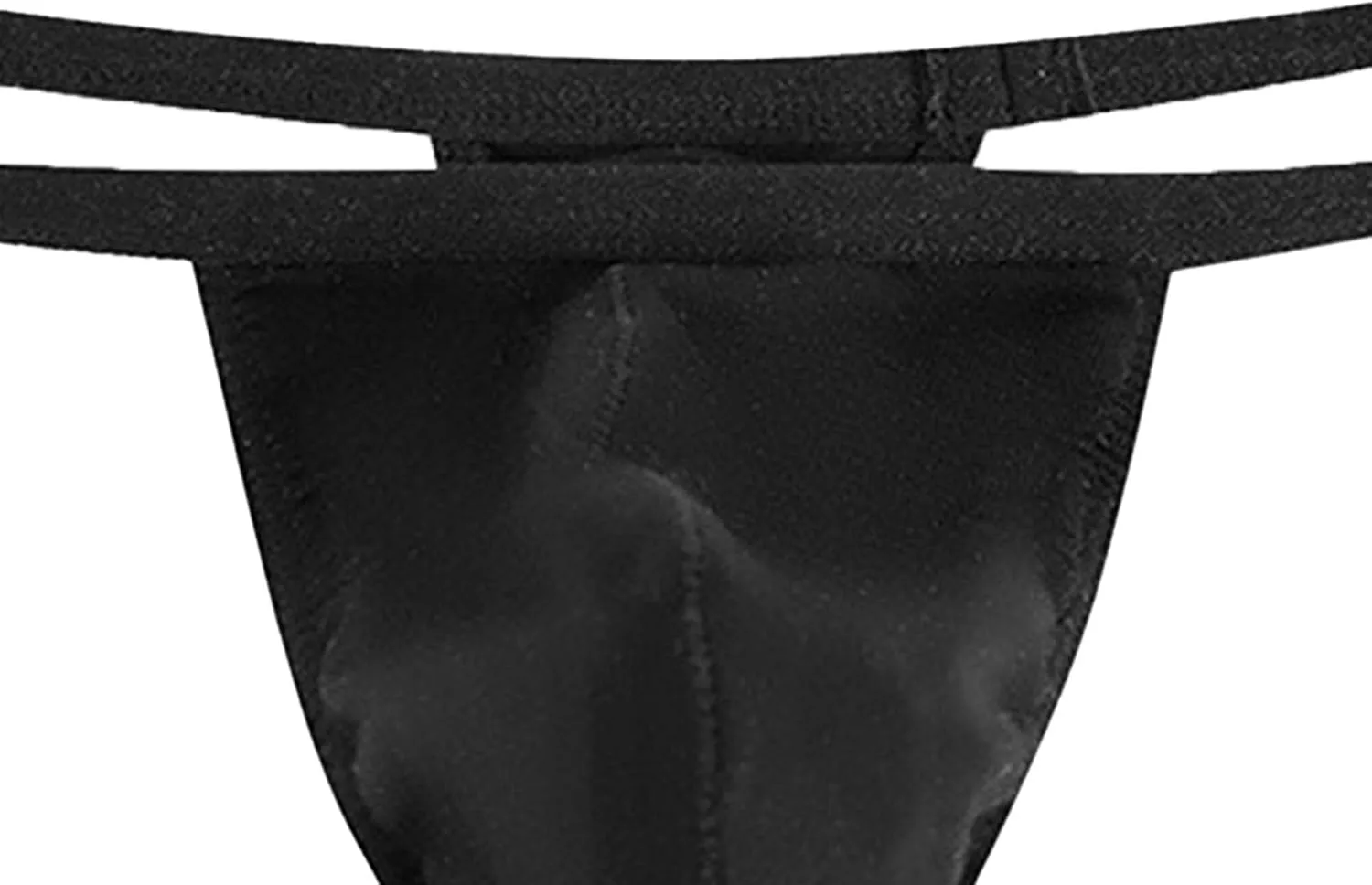 JEsilunmaMY Men's Solid Color T-Back Thong Low Rise Bulge Pouch G-String Briefs Backless Breathable Bikini Briefs Underwear