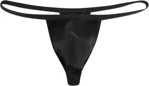 JEsilunmaMY Men's Solid Color T-Back Thong Low Rise Bulge Pouch G-String Briefs Backless Breathable Bikini Briefs Underwear
