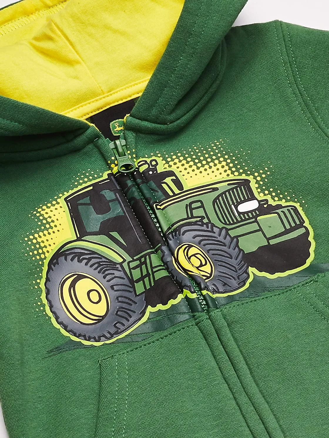 John Deere Tractor Infant Toddler Boy Zip Front Fleece Hoody Sweatshirt