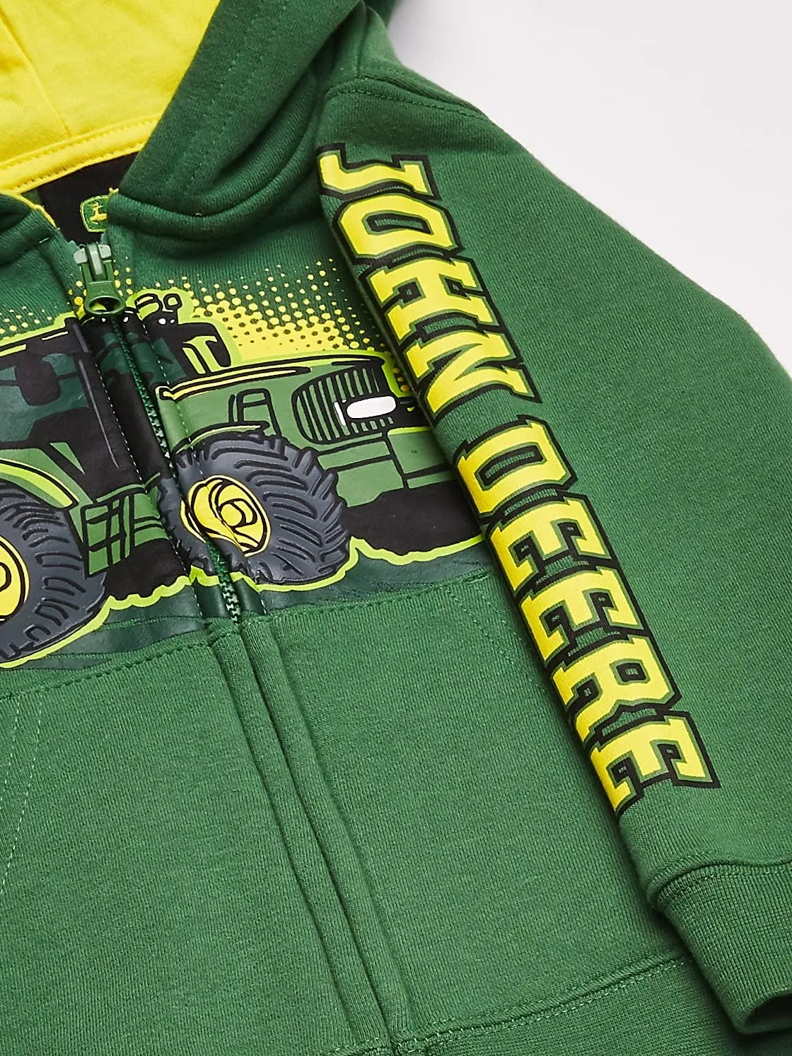 John Deere Tractor Infant Toddler Boy Zip Front Fleece Hoody Sweatshirt