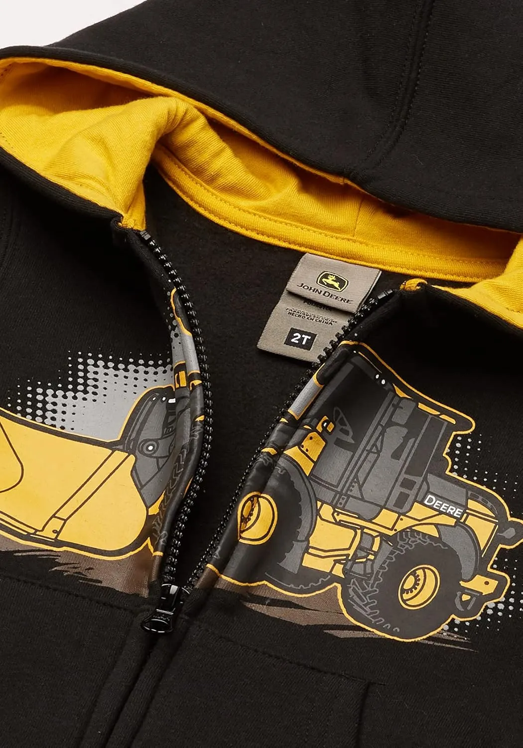 John Deere Tractor Infant Toddler Boy Zip Front Fleece Hoody Sweatshirt
