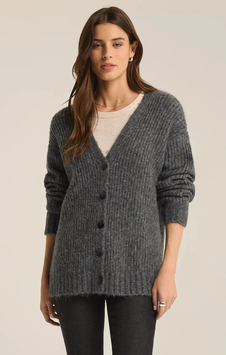 Josie Cozy Cardigan | Charcoal Heather