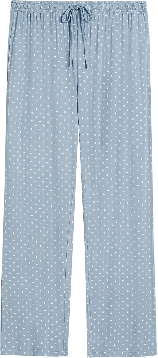 Joyaria Women's Bamboo Viscose Pajama Set - Ultra-Soft Breathable Long Sleeve Sleepwear Cute Printed Sleep Pant With Pocket