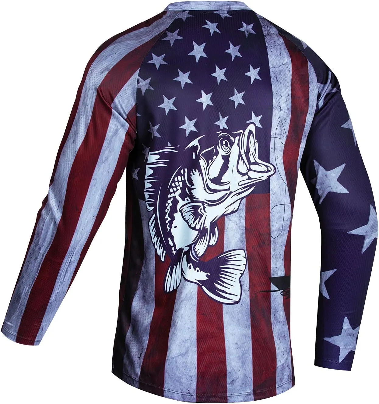 JPOJPO Mens Fishing Shirt Long Sleeve, Fishing Jerseys Fish Tshirts - Breathable, Cooling, Light-Weight