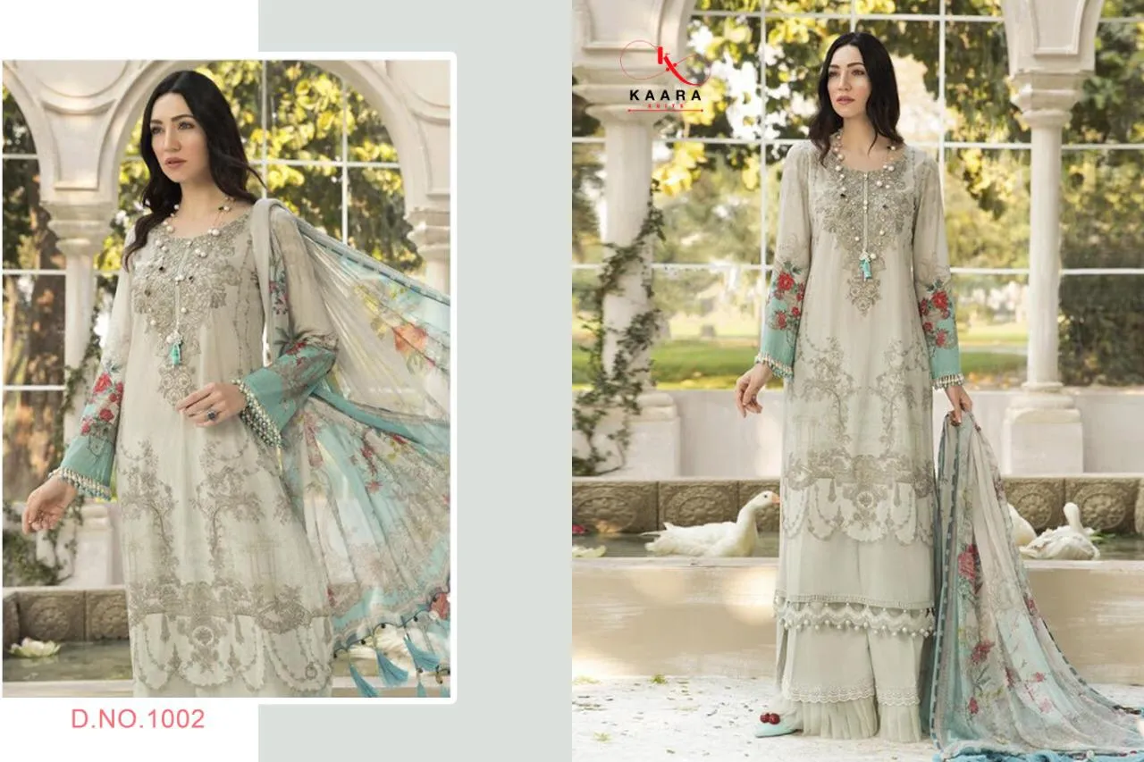 Kaara Suit Launched M Print Vol 4 Pure Pashmina Printed Embroidery Work Fancy Designer Salwar Kameez