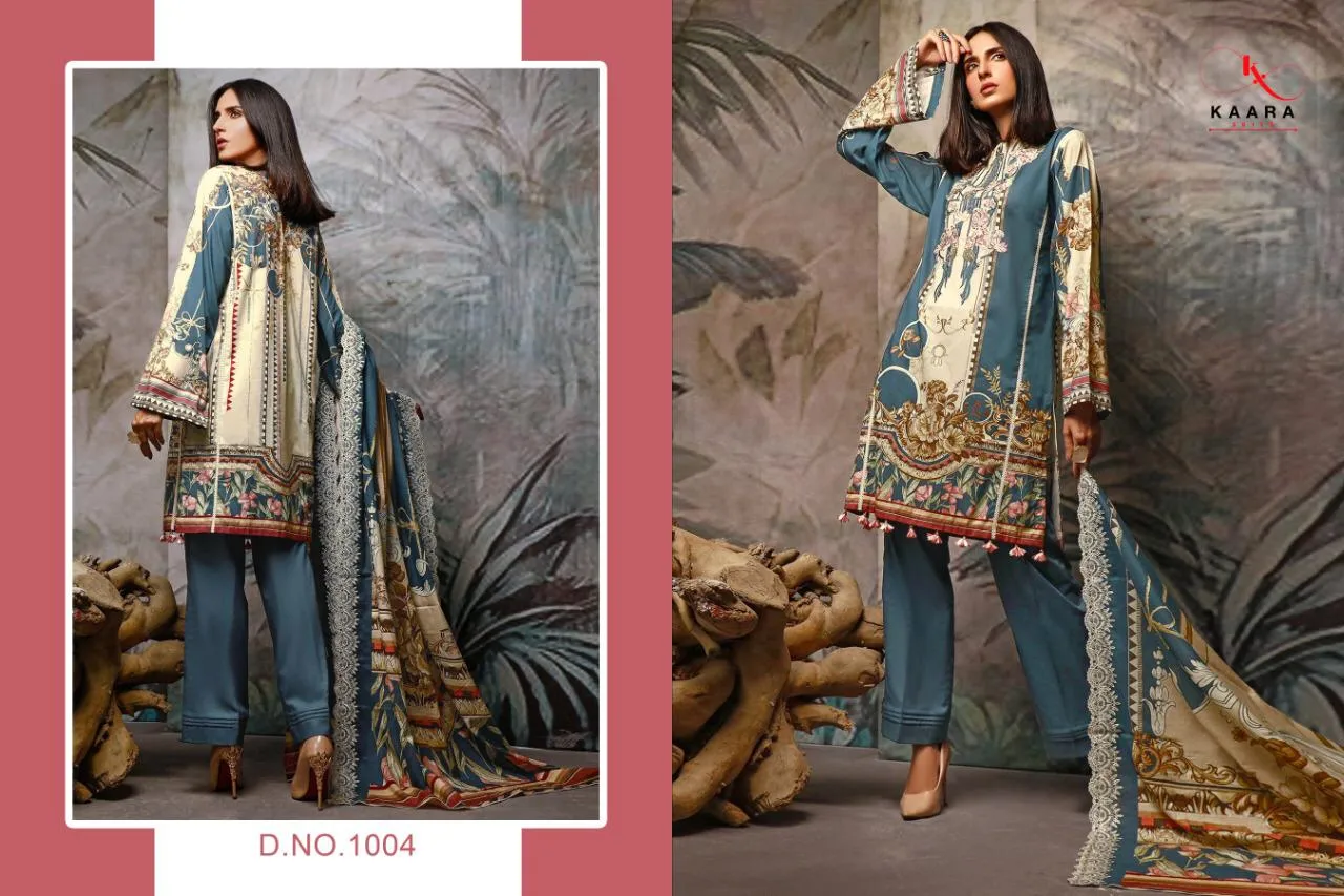 Kaara Suit Launched M Print Vol 4 Pure Pashmina Printed Embroidery Work Fancy Designer Salwar Kameez