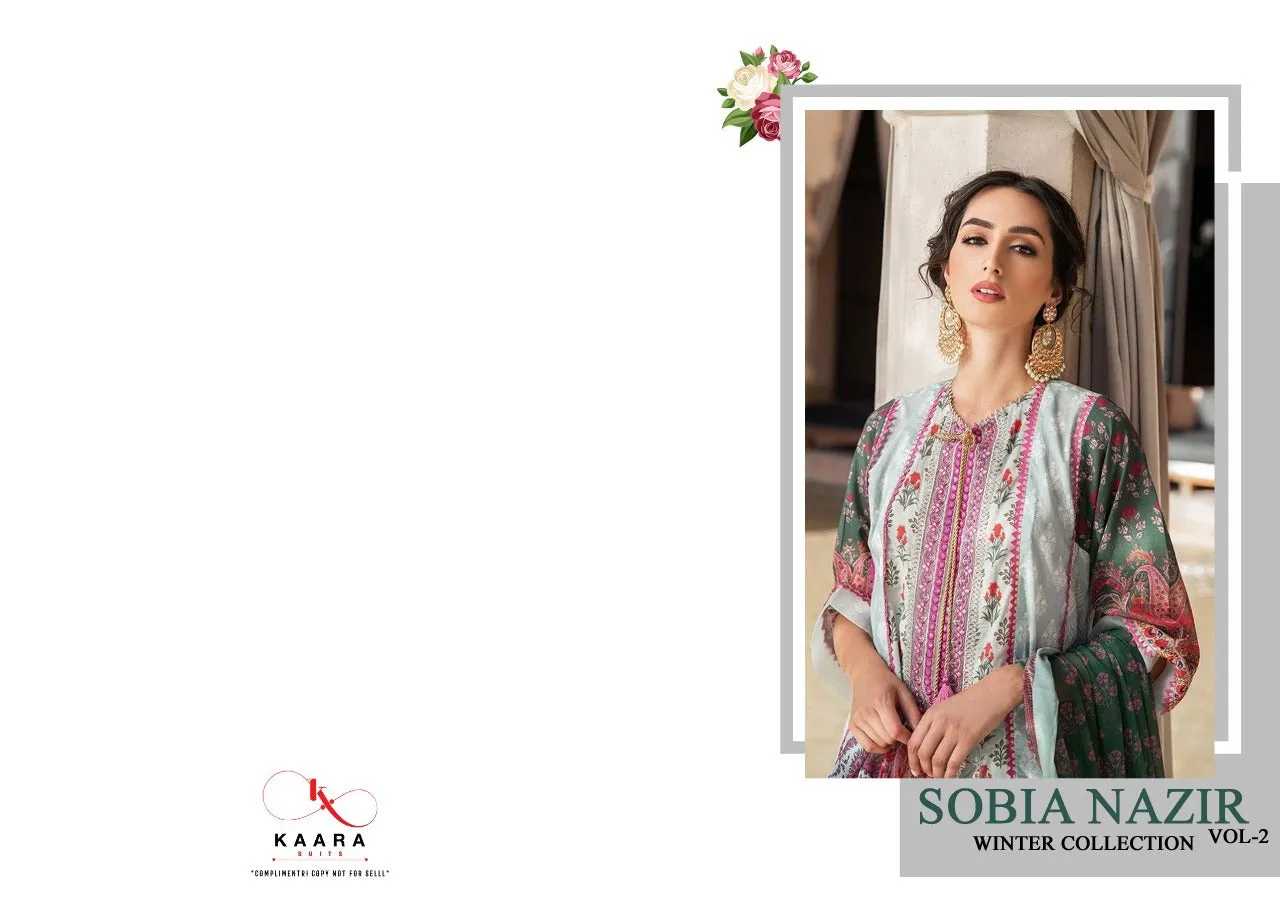 Kaara Suit Presents Sobia Nazir Vol 2 Pure Pashmina Printed Fancy Designer Salwar Suits