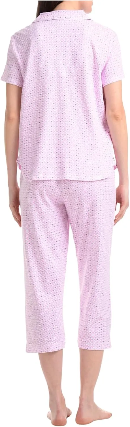 Karen Neuburger Women's Short Sleeve Girlfriend Capri Pj Set
