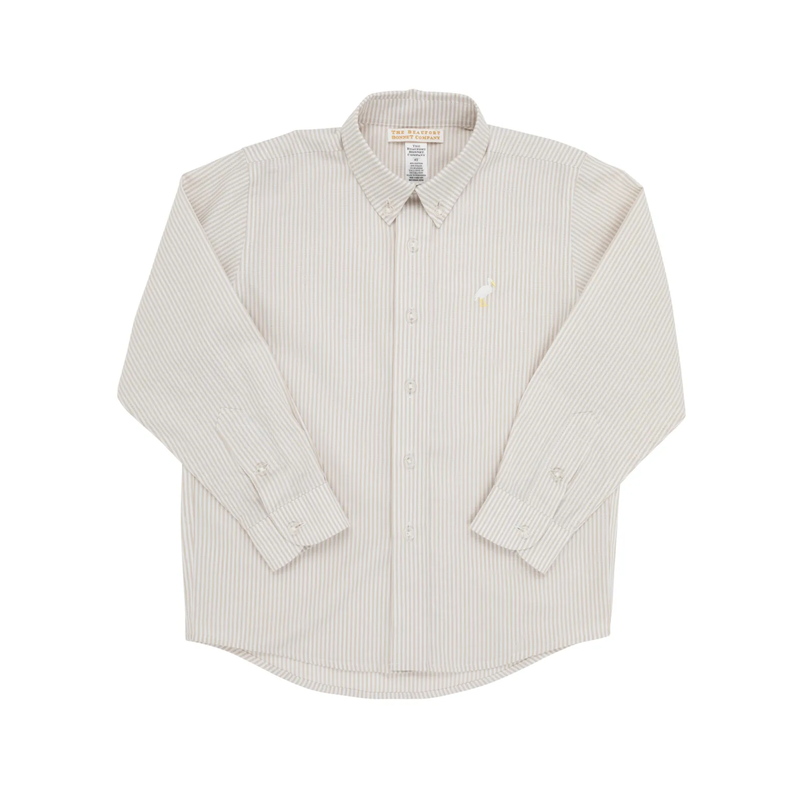 Keeneland Khaki Stripe Dean's List Dress Shirt-Oxford