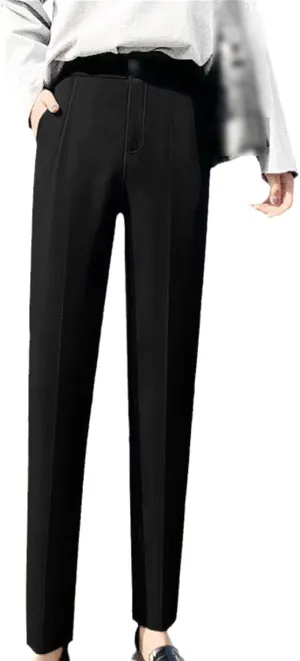 Kelsiop Spring and Autumn Ladies OL Harem Pants Breathable Summer Thin Casual Pencil Pants Suit Trousers
