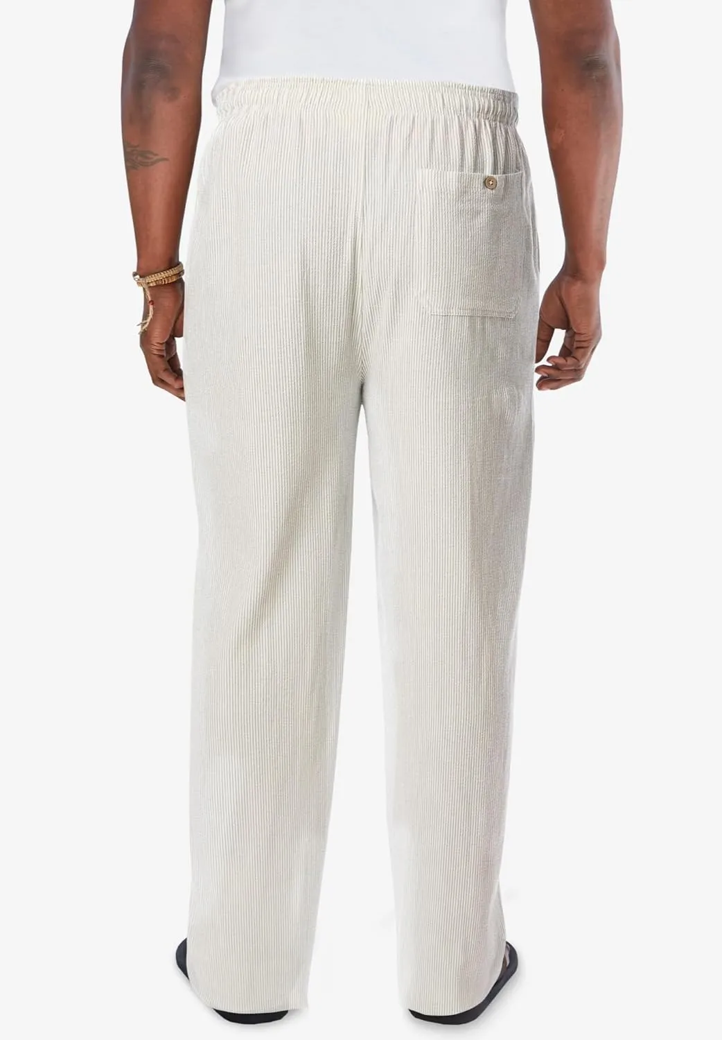 KingSize Men's Big & Tall Elastic Waist Gauze Cotton Pants