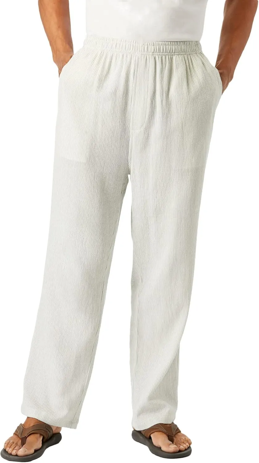 KingSize Men's Big & Tall Elastic Waist Gauze Cotton Pants