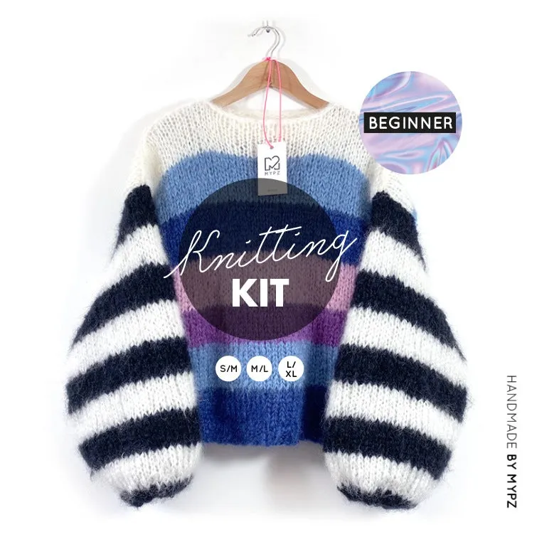Knitting Kit – MYPZ Striped Mohair Pullover NO.9 – Beginner (ENG-NL)