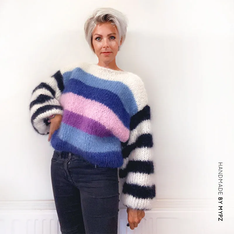 Knitting Kit – MYPZ Striped Mohair Pullover NO.9 – Beginner (ENG-NL)