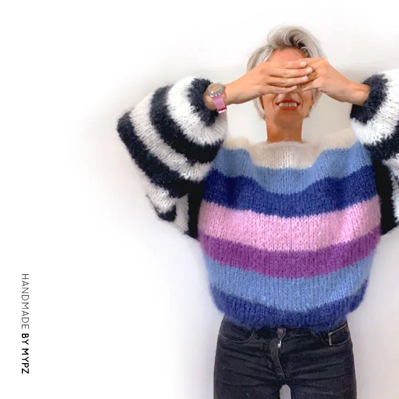 Knitting Kit – MYPZ Striped Mohair Pullover NO.9 – Beginner (ENG-NL)