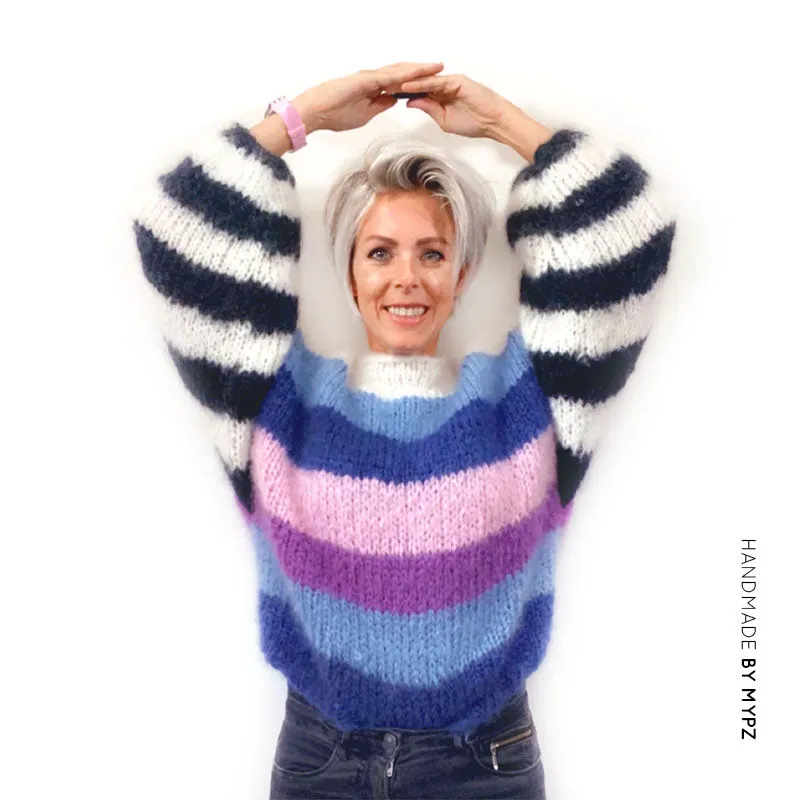 Knitting Kit – MYPZ Striped Mohair Pullover NO.9 – Beginner (ENG-NL)
