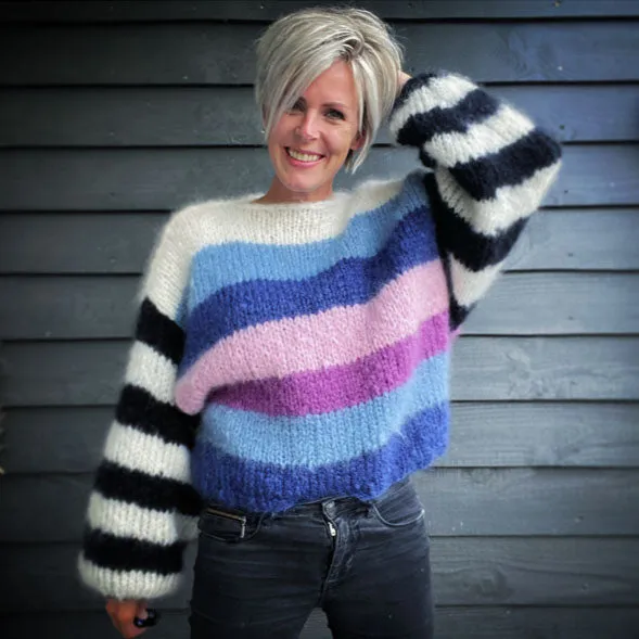 Knitting Kit – MYPZ Striped Mohair Pullover NO.9 – Beginner (ENG-NL)