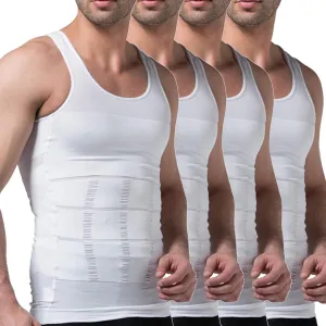 LARDROK Men Slimming Body Shaper Vest Gynecomastia Compression Shirts Tummy Control Shapewear Moobs Undershirt