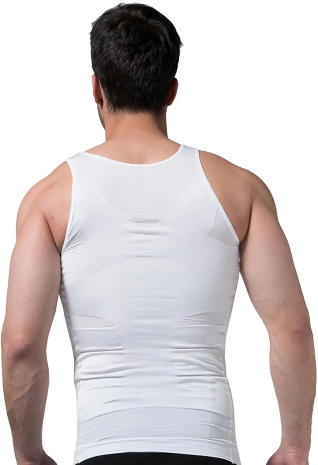 LARDROK Men Slimming Body Shaper Vest Gynecomastia Compression Shirts Tummy Control Shapewear Moobs Undershirt