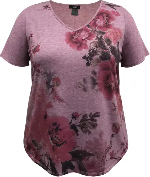 LEEBE Women and Plus Size Short Sleeve Print Top II (Small-5X)