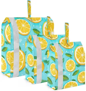 Lemons Yellow Packing Cubes for Suitcases 3 Set Compression Lightweight Luggage Packing Organizers for Carry on Suitcase Travel Accessories Luggage Organizer Bags Set