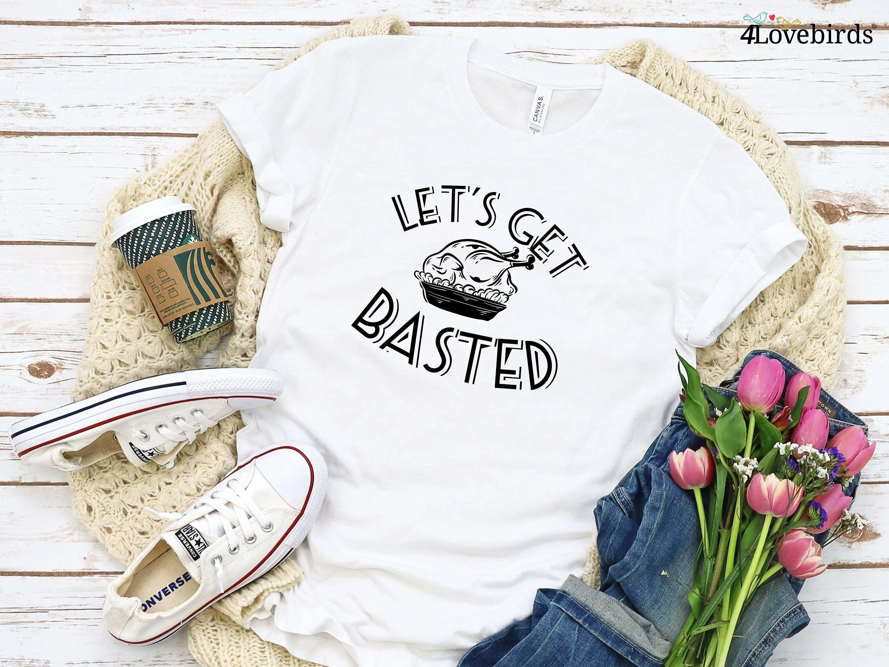 Let's Get Basted Thanksgiving Hoodie - Funny Thanksgiving Shirts - Group Thanksgiving Shirts - Turkey Shirt - Matching Shirts - Drinking Tee