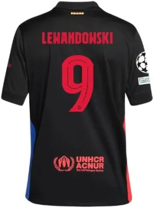 Lewandowski Away Black Soccer Jersey for Men - High Performance Sports Shirt, Breathable and Quick Dry Fabric