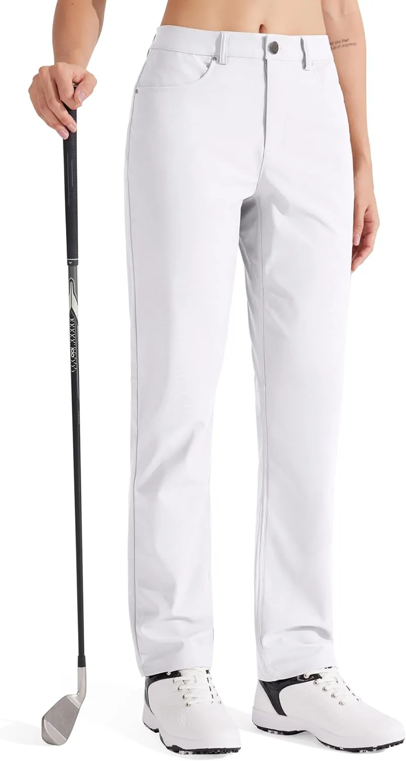 Libin Womens Dress Pants 29" 31" Stretch Straight Leg Work Slacks Office Business Casual Golf Pants for Travel Lightweight