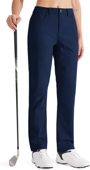 Libin Womens Dress Pants 29" 31" Stretch Straight Leg Work Slacks Office Business Casual Golf Pants for Travel Lightweight