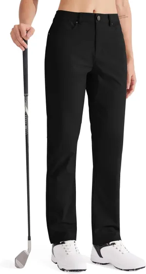 Libin Womens Dress Pants 29" 31" Stretch Straight Leg Work Slacks Office Business Casual Golf Pants for Travel Lightweight