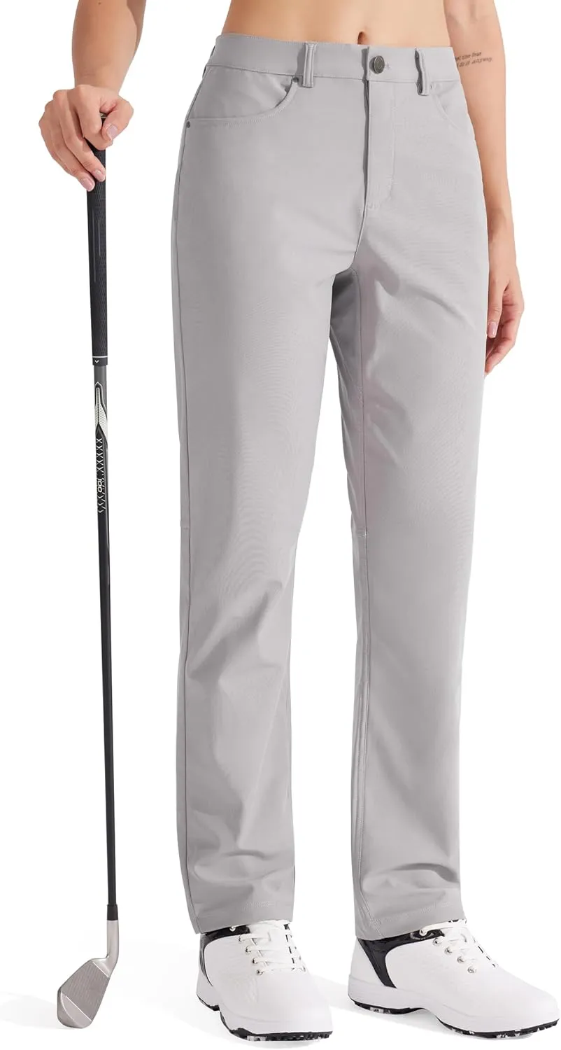 Libin Womens Dress Pants 29" 31" Stretch Straight Leg Work Slacks Office Business Casual Golf Pants for Travel Lightweight