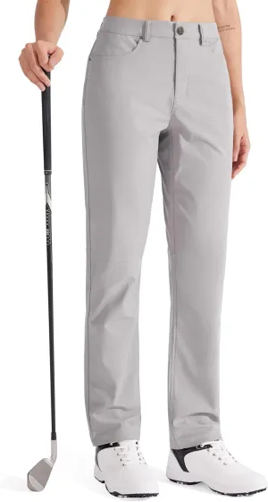 Libin Womens Dress Pants 29" 31" Stretch Straight Leg Work Slacks Office Business Casual Golf Pants for Travel Lightweight