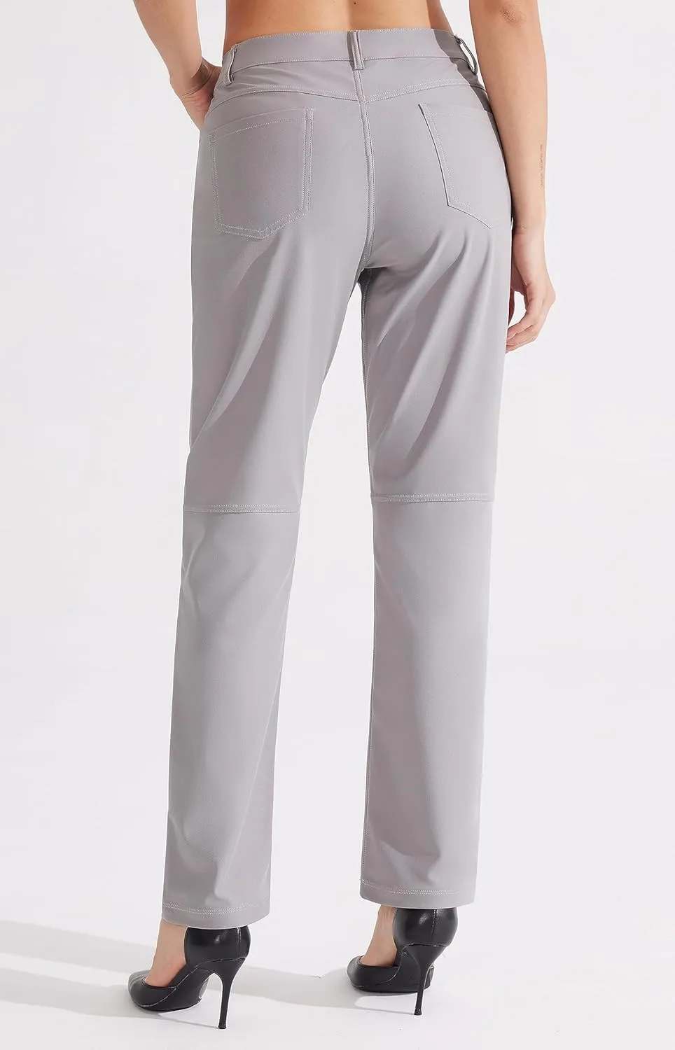 Libin Womens Dress Pants 29" 31" Stretch Straight Leg Work Slacks Office Business Casual Golf Pants for Travel Lightweight