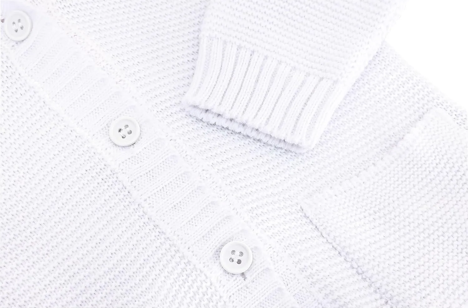 Lilax Baby Girls' Hooded Cardigan, Soft Knit Ribbed Button Closure Sweater