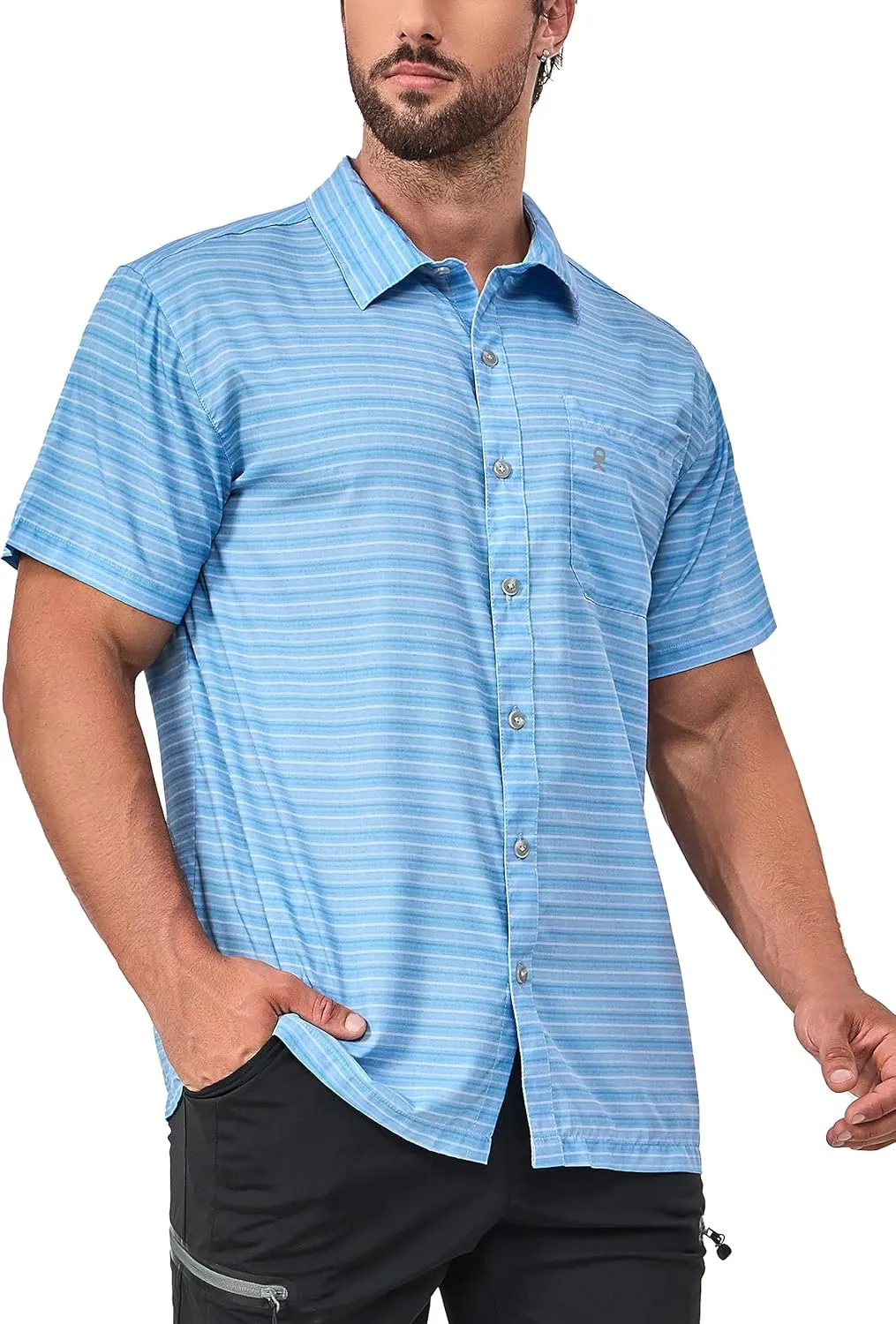 Little Donkey Andy Men's Lightweight Quick Dry Breathable Shirts for Golf Hiking Casual UPF50