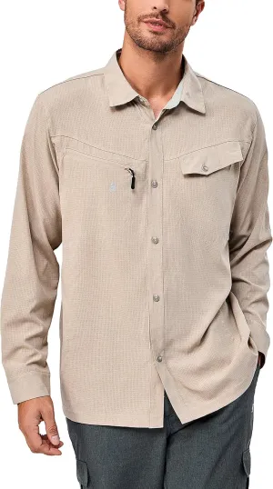 Little Donkey Andy Mens UPF 50  UV Protection Long Sleeve Lightweight Shirt Breathable Quick Dry Hiking Fishing Shirts