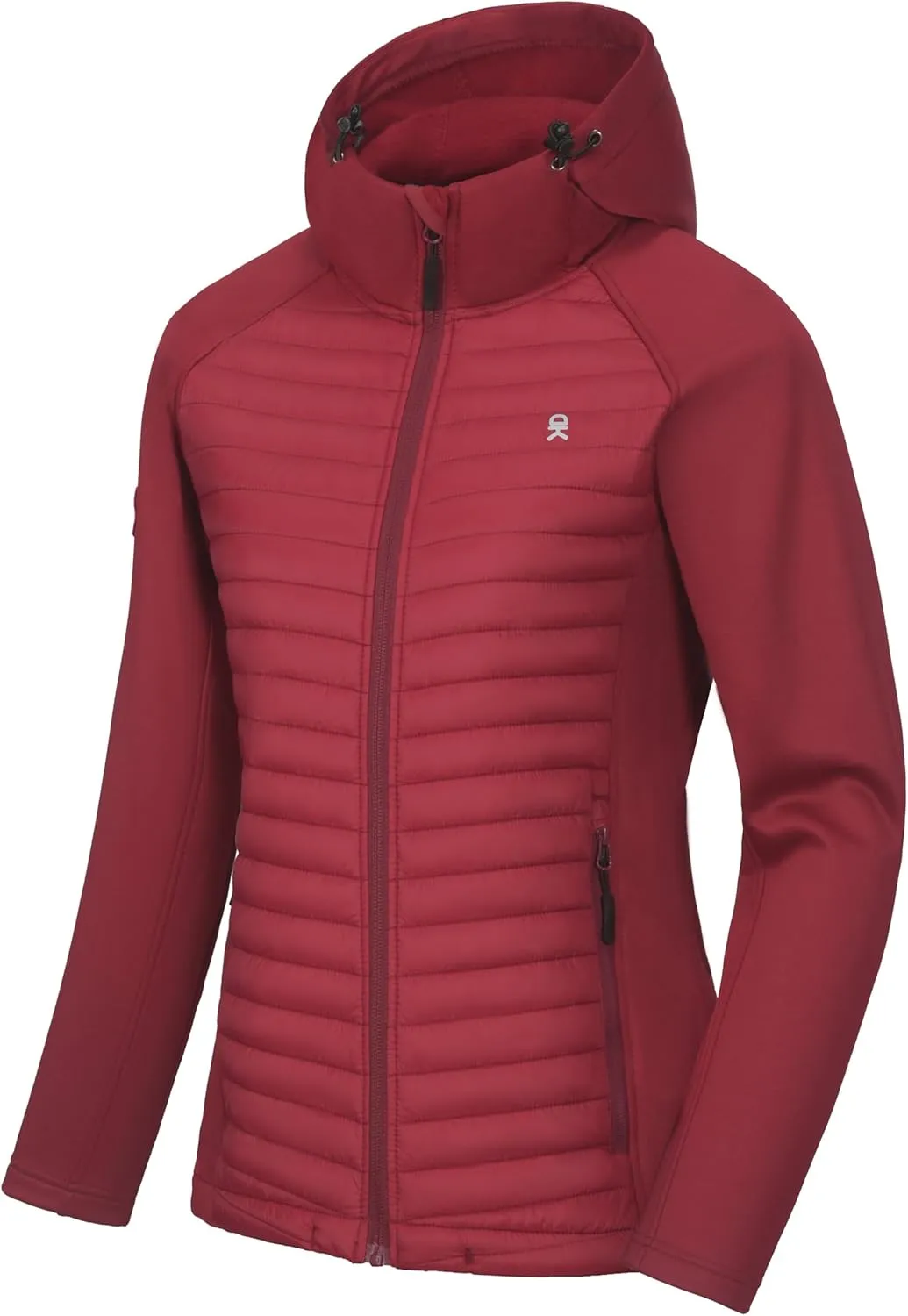 Little Donkey Andy Women's Insulated Hiking Jacket, Thermal Running Hybrid Jacket, Lightweight Breathable and Warm