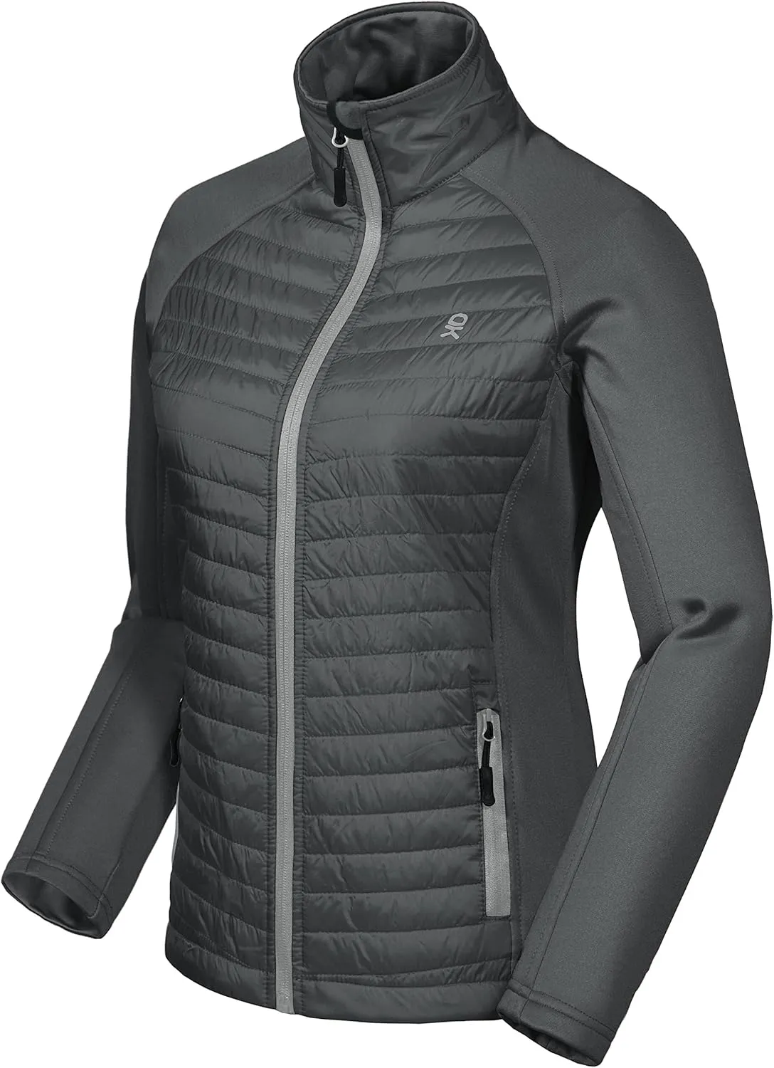 Little Donkey Andy Women's Insulated Hiking Jacket, Thermal Running Hybrid Jacket, Lightweight Breathable and Warm