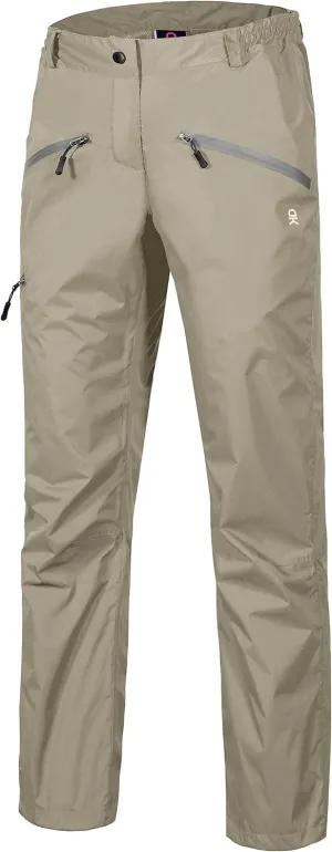Little Donkey Andy Women's Lightweight Waterproof Rain Pants Breathable Hiking Pants for Outdoor Fishing
