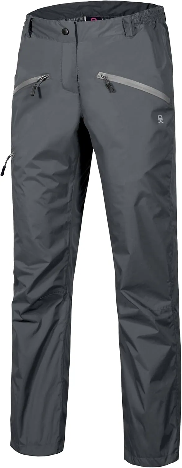 Little Donkey Andy Women's Lightweight Waterproof Rain Pants Breathable Hiking Pants for Outdoor Fishing